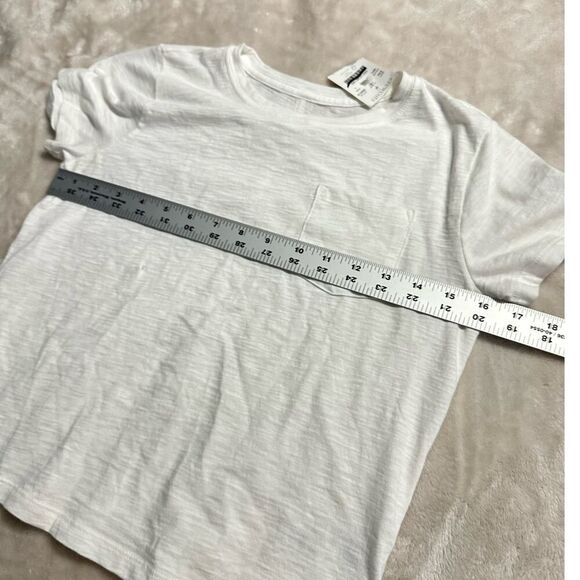 Crewcuts Short Sleeve Slub Pocket Tee Girl's Large 10-11 White NWT - Picture 6 of 8